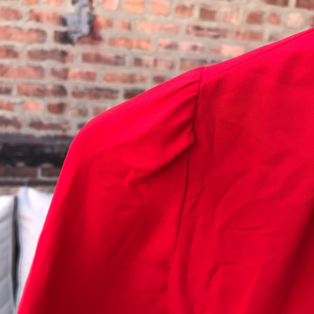 Red button up blouse - Picture 3 of 5